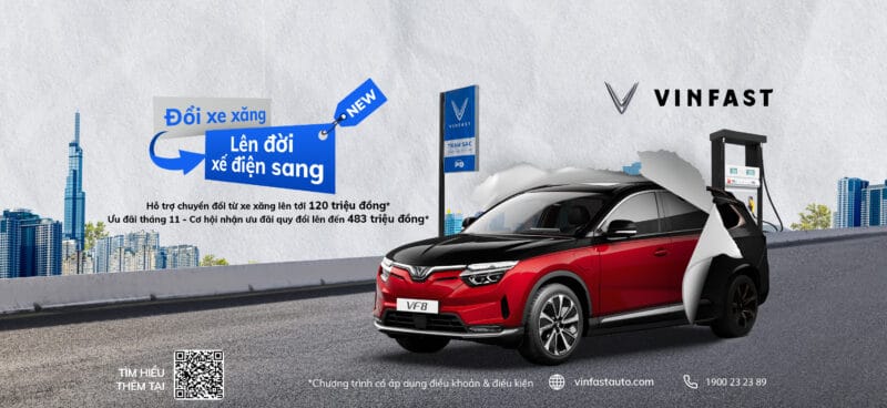 thu cũ xe xăng, đổi mới xe điện Vinfast