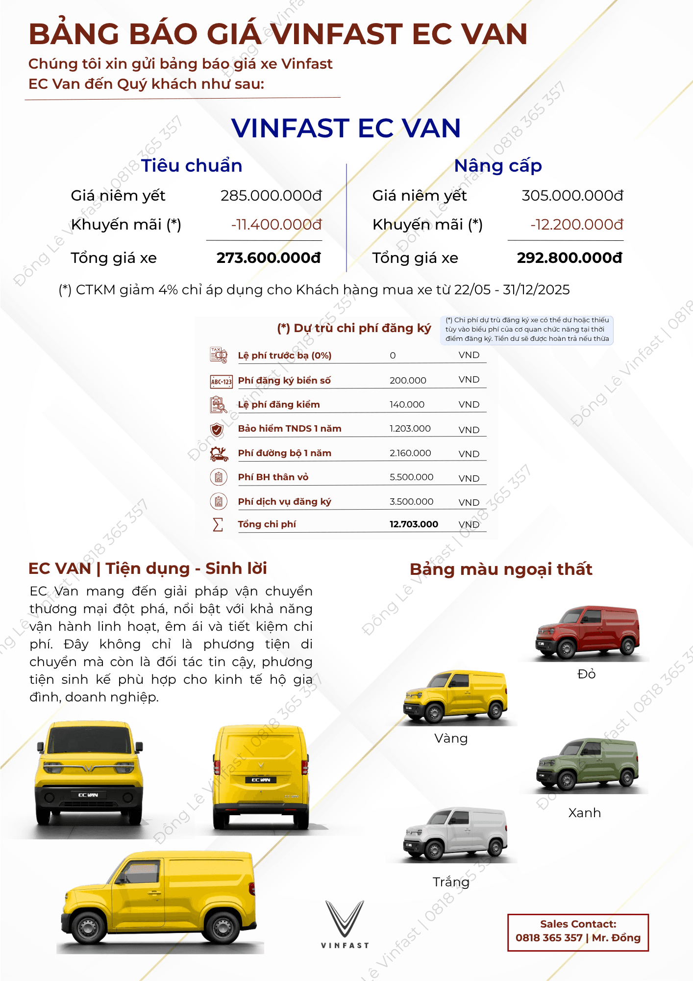VinFast EC VAN - Vinfast Đồng Nai giá lăn bánh vinfast ec van 8/2025