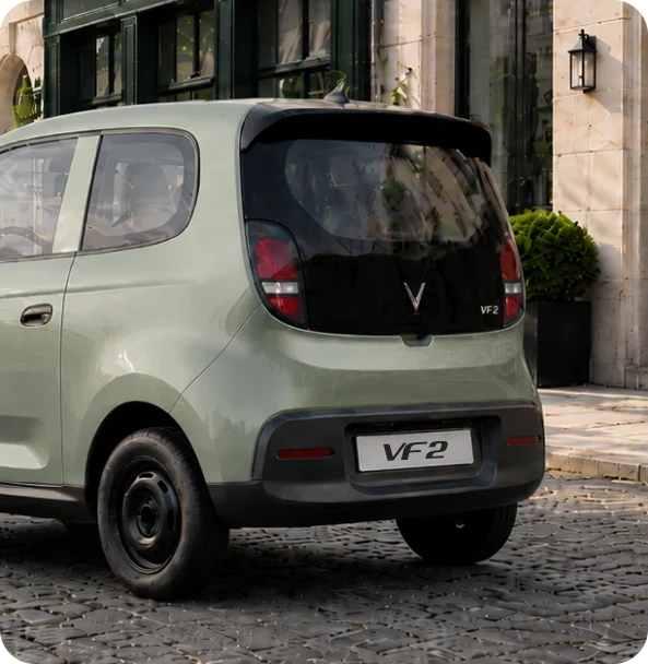 đuôi xe vf2 xanh lá nhạt